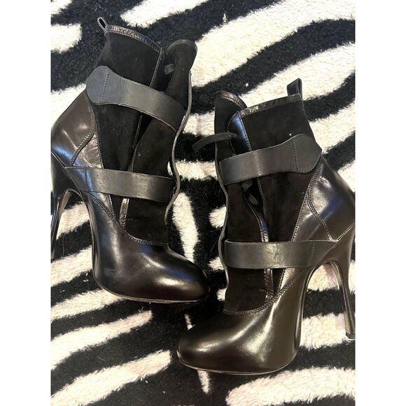 Vintage Vivienne Westwood Leather Skyscraper Bondage Buckle Boots Size 40 - Picture 4 of 6